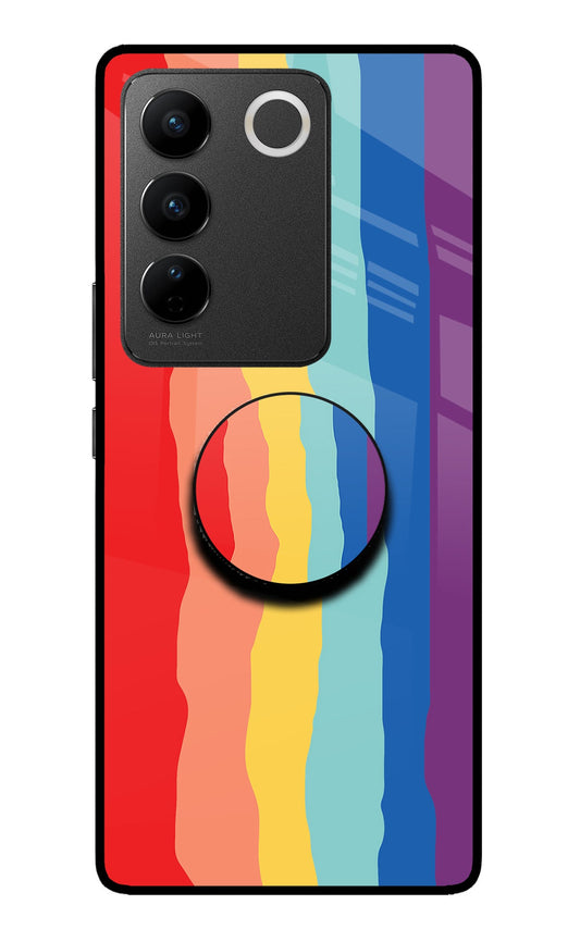 Rainbow Vivo V27/V27 Pro Glass Case