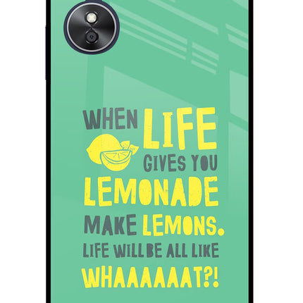 Quote Oppo A17 Glass Case Back Cover by Casekaro
