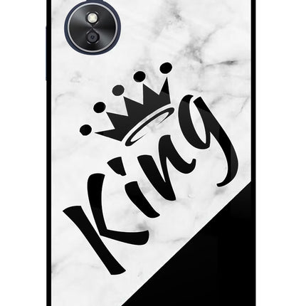 King Oppo A17 Glass Case Back Cover by Casekaro