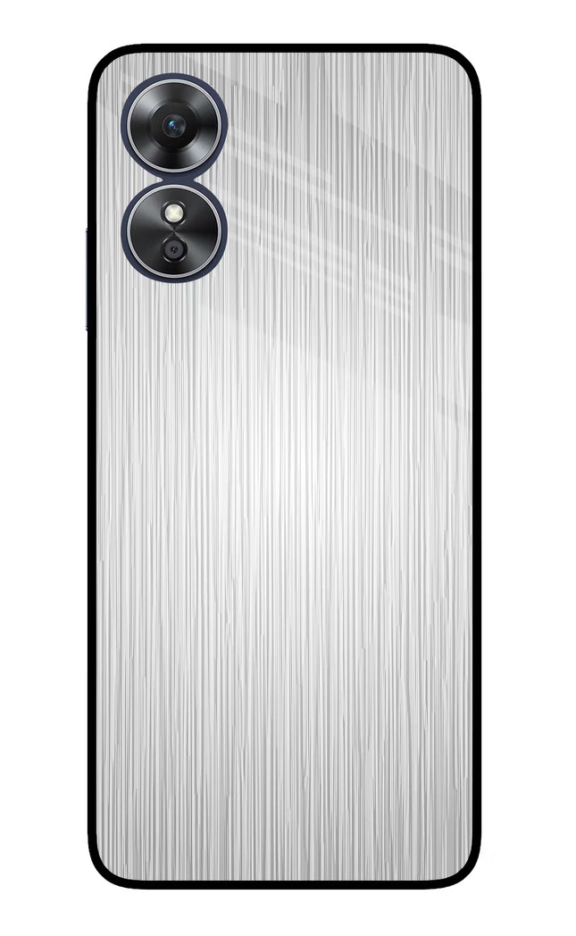 Wooden Grey Texture Oppo A17 Glass Case Back Cover by Casekaro