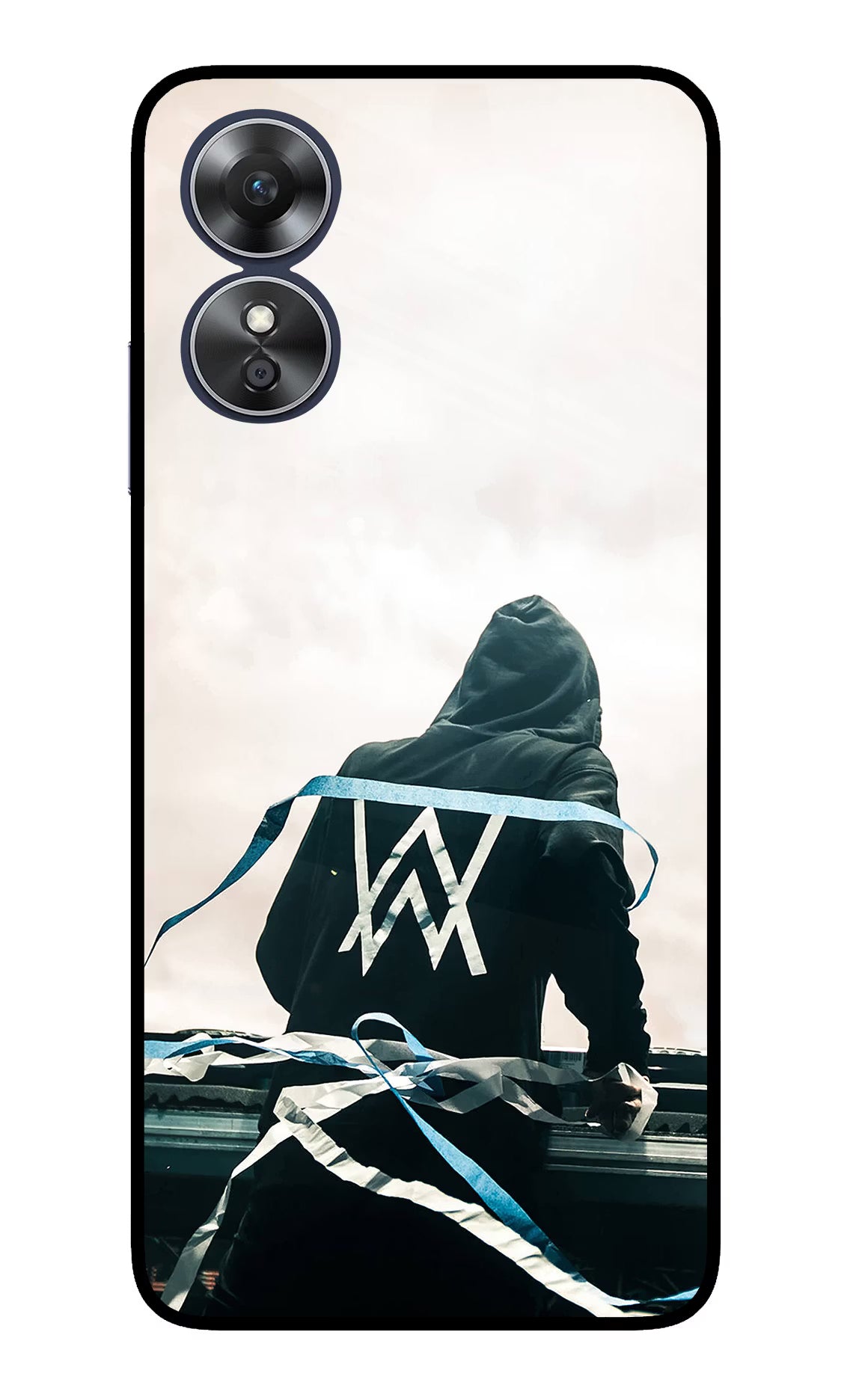 Alan Walker Oppo A17 Glass Case Back Cover by Casekaro