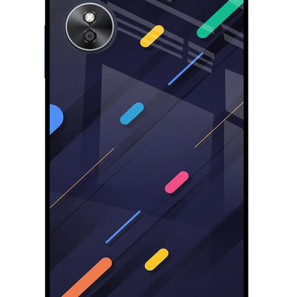 Abstract Design Oppo A17 Glass Case Back Cover by Casekaro