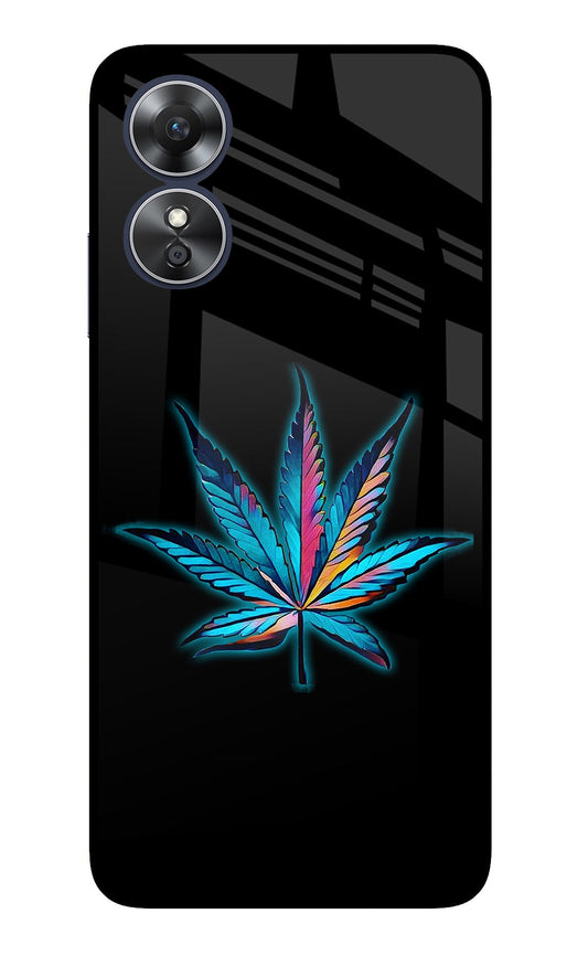 Weed Oppo A17 Glass Case