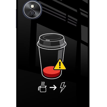 Coffee Oppo A17 Glass Case Back Cover by Casekaro