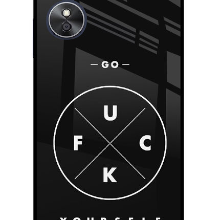 Go Fuck Yourself Oppo A17 Glass Case Back Cover by Casekaro