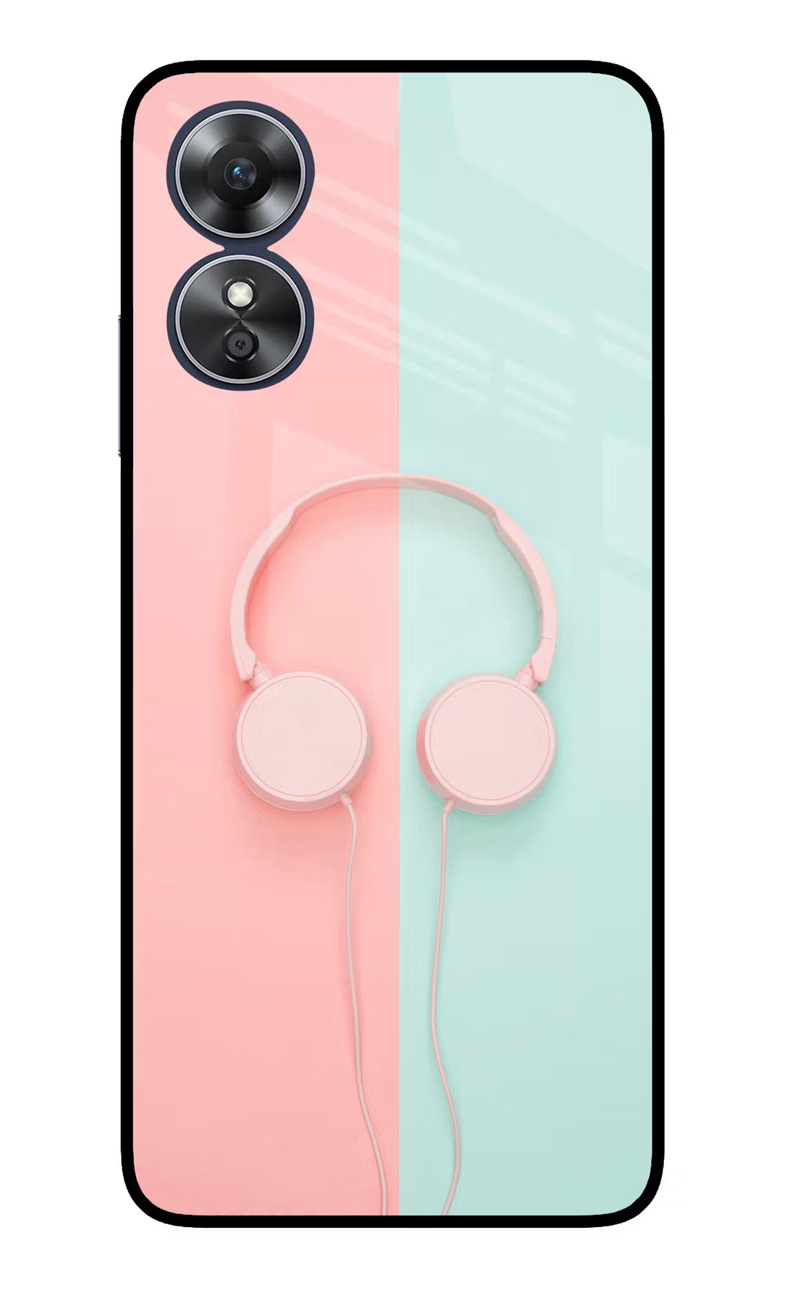 Music Lover Oppo A17 Glass Case Back Cover by Casekaro