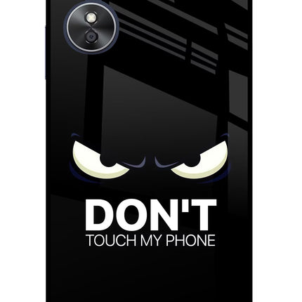 Don'T Touch My Phone Oppo A17 Glass Case Back Cover by Casekaro