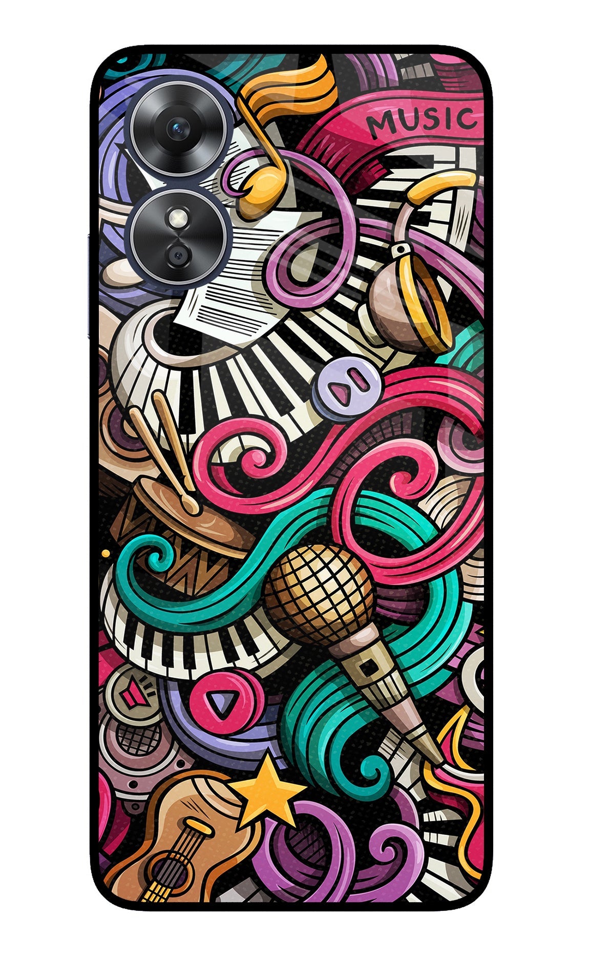 Music Abstract Oppo A17 Back Cover