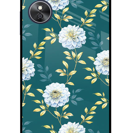 Flowers Oppo A17 Glass Case Back Cover by Casekaro