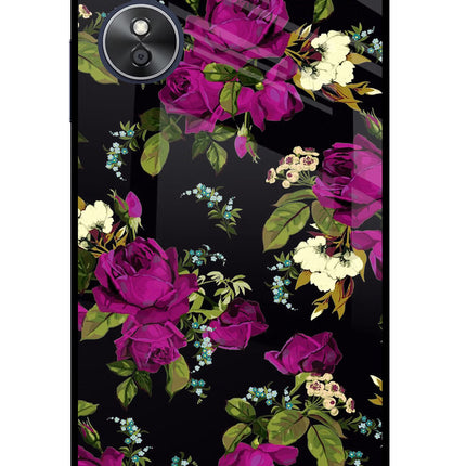 Flowers Oppo A17 Glass Case Back Cover by Casekaro