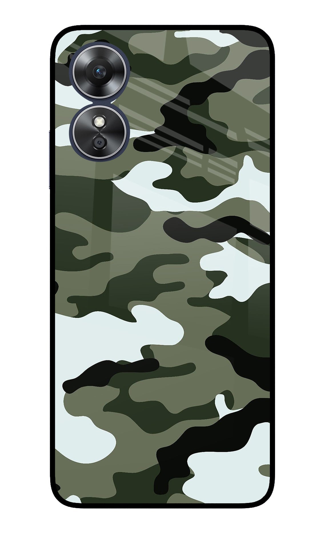 Camouflage Oppo A17 Back Cover