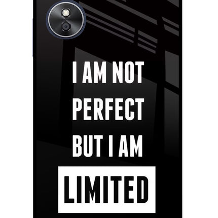 I Am Not Perfect But I Am Limited Edition Oppo A17 Glass Case Back Cover by Casekaro