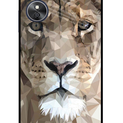 Lion Art Oppo A17 Glass Case Back Cover by Casekaro