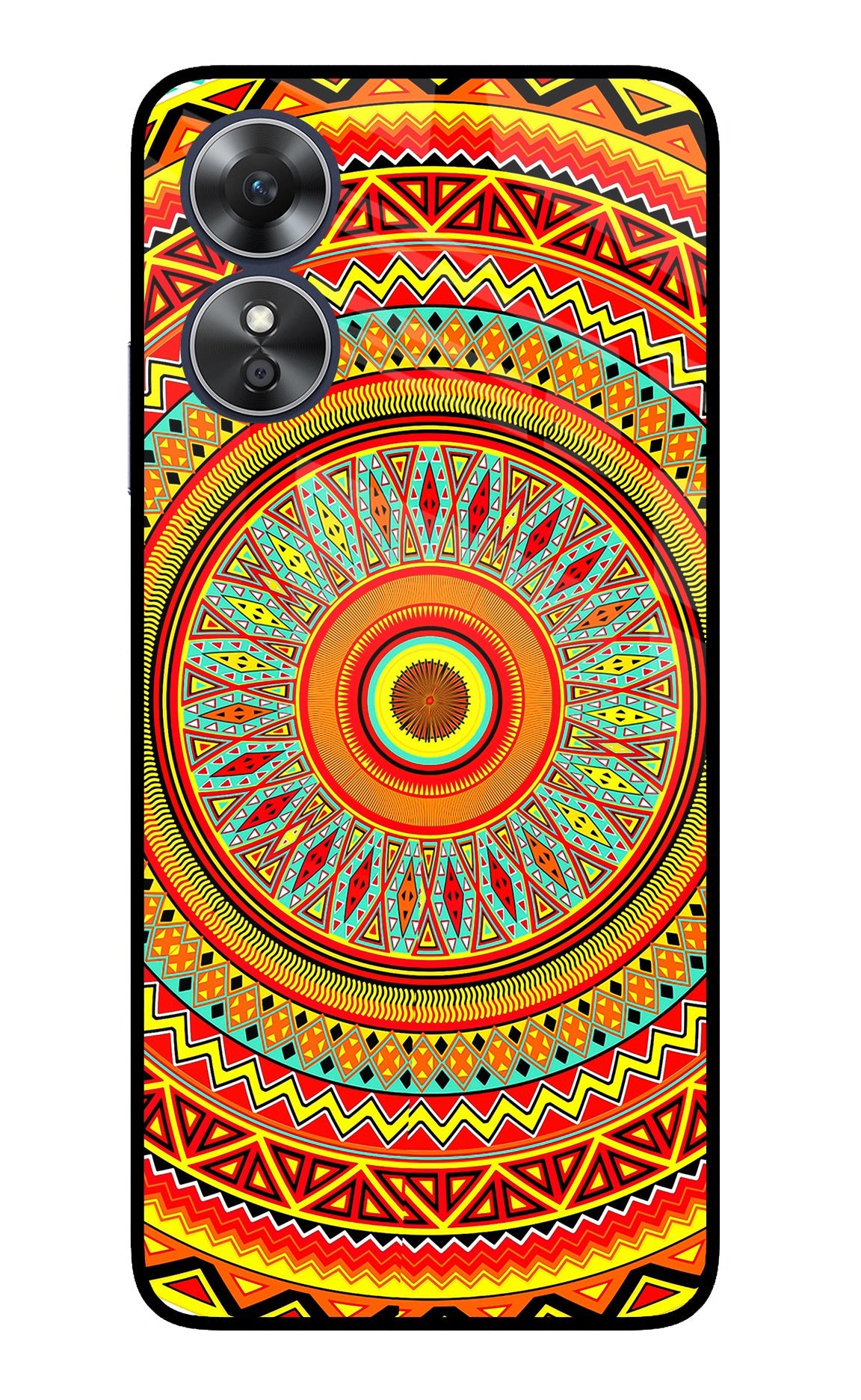 Mandala Pattern Oppo A17 Glass Case