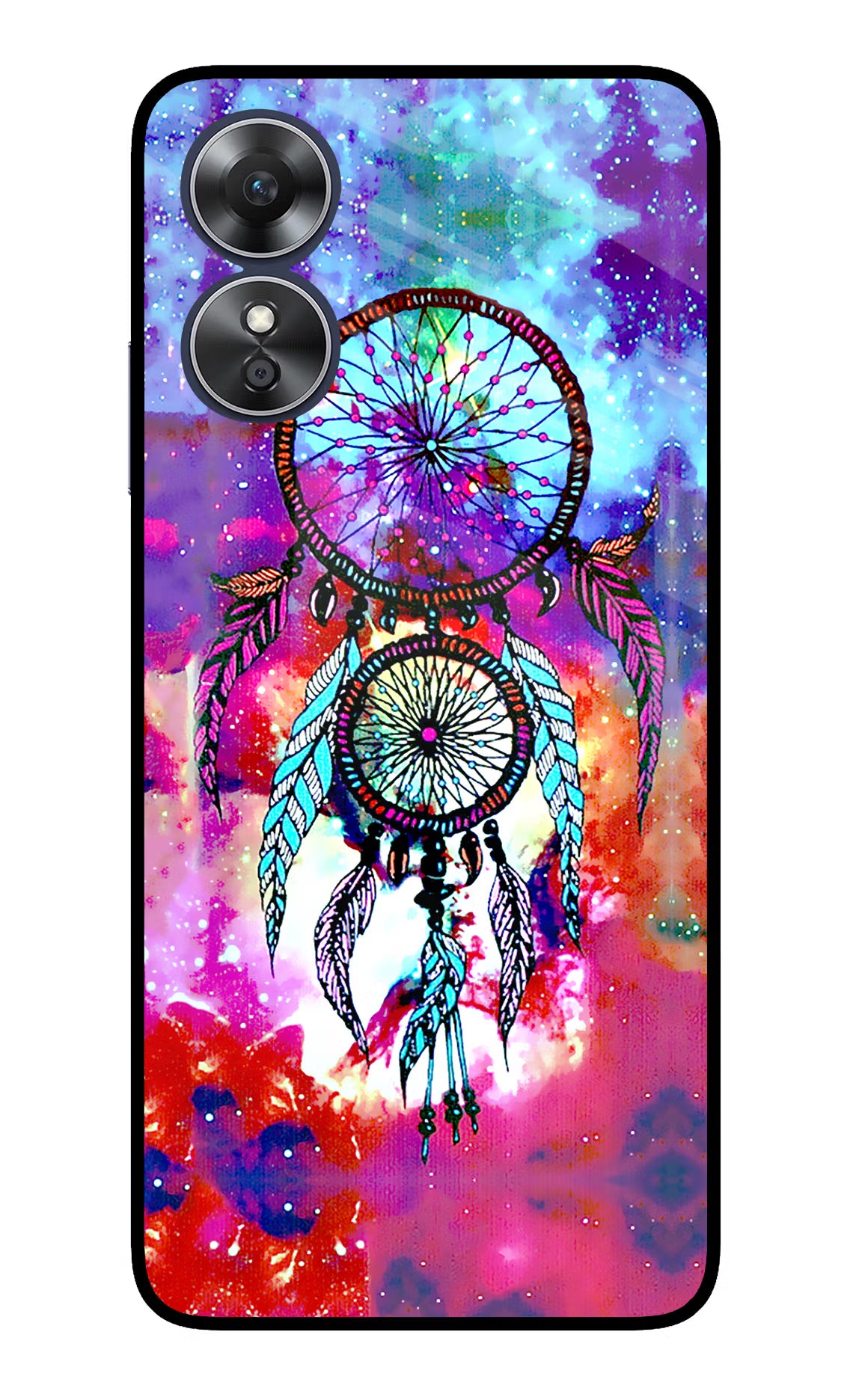 Dream Catcher Abstract Oppo A17 Glass Case Back Cover by Casekaro