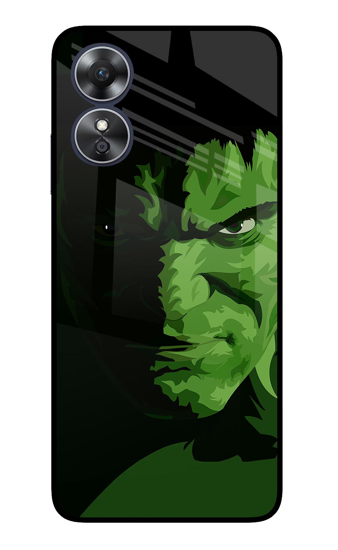 HULK Oppo A17 Glass Case Back Cover by Casekaro