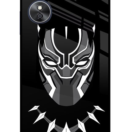 Black Panther Oppo A17 Glass Case Back Cover by Casekaro