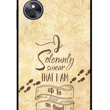 I Solemnly swear that i up to no good Oppo A17 Glass Case Back Cover by Casekaro