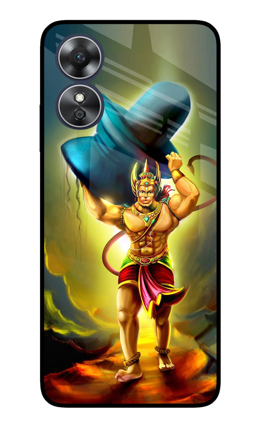 Lord Hanuman Oppo A17 Glass Case