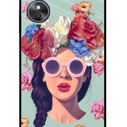Pretty Girl Oppo A17 Glass Case Back Cover by Casekaro