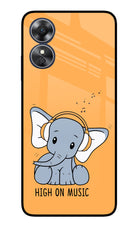 High On Music Oppo A17 Glass Case