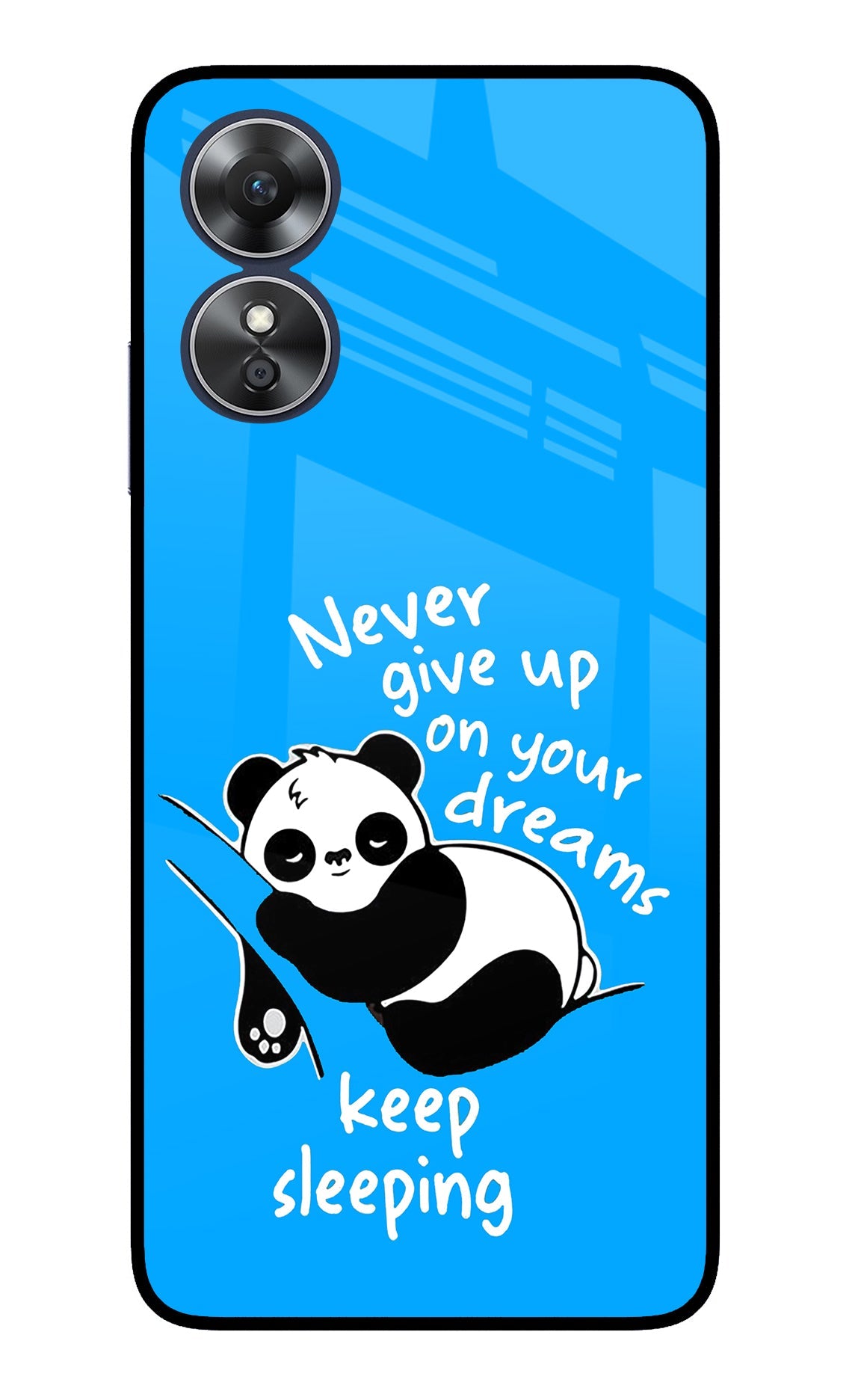 Keep Sleeping Oppo A17 Glass Case