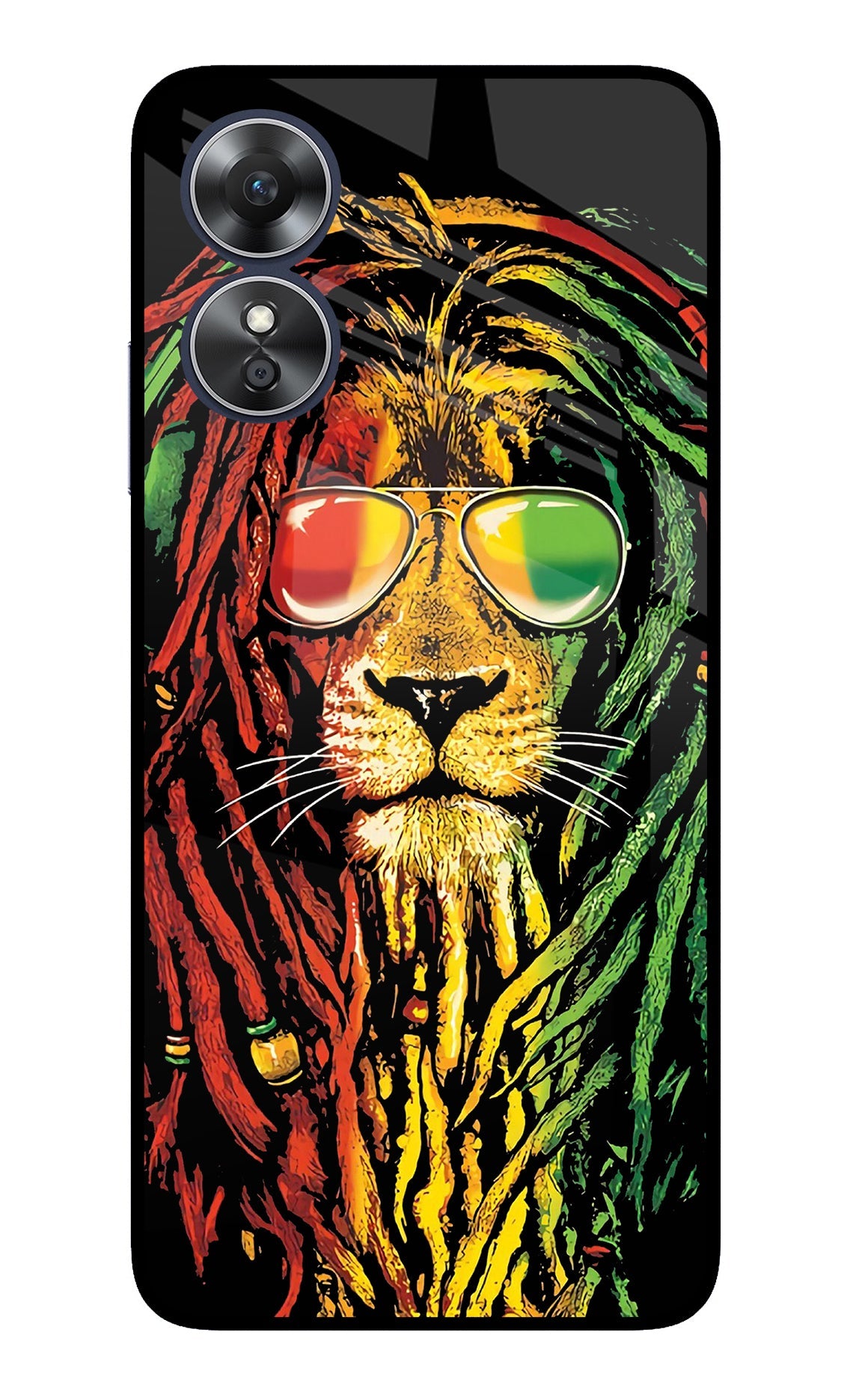 Rasta Lion Oppo A17 Back Cover