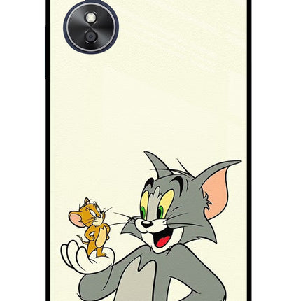 Tom & Jerry Oppo A17 Glass Case Back Cover by Casekaro