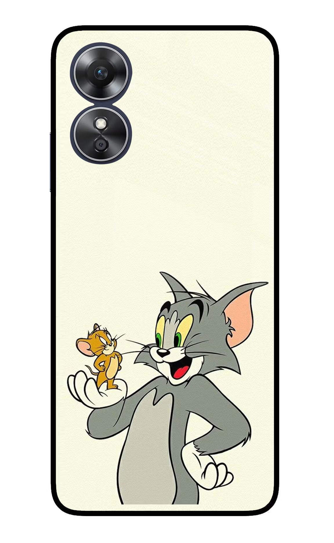 Tom & Jerry Oppo A17 Glass Case Back Cover by Casekaro