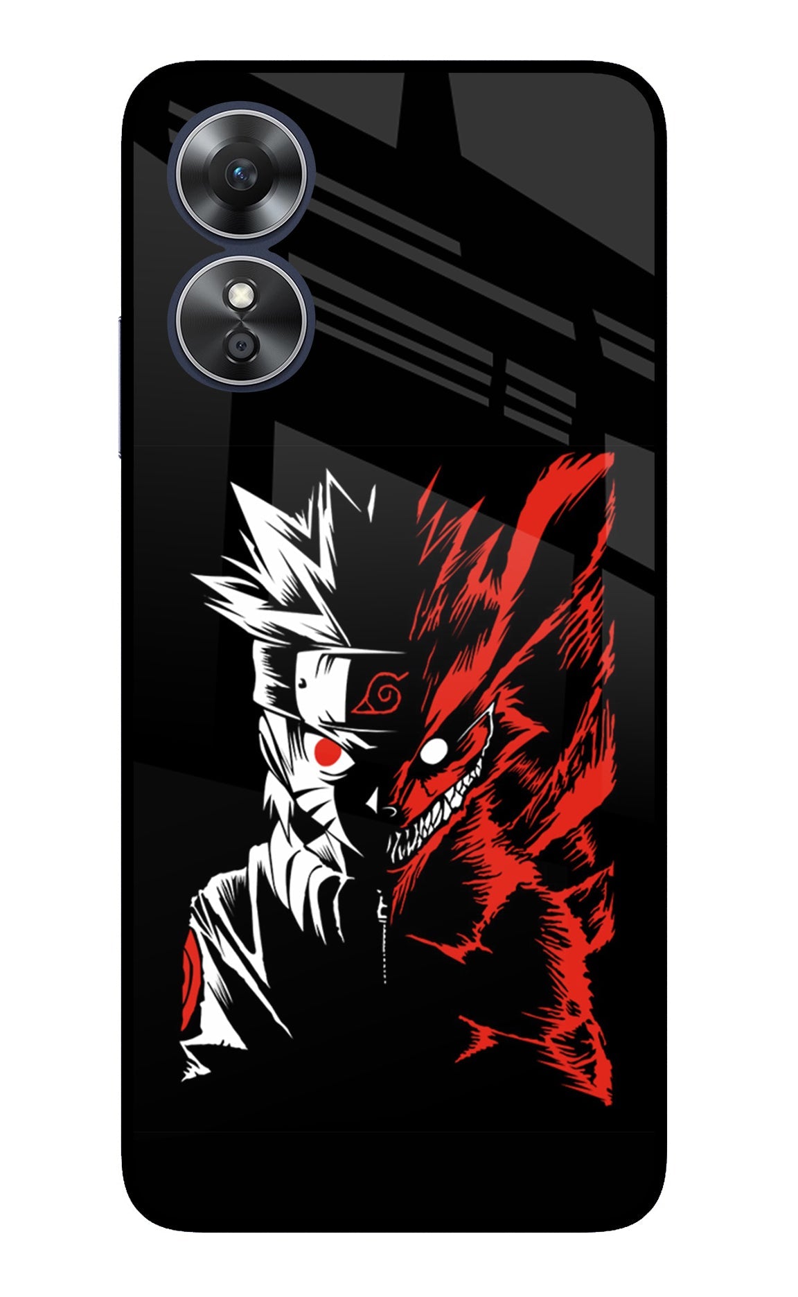 Naruto Two Face Oppo A17 Glass Case