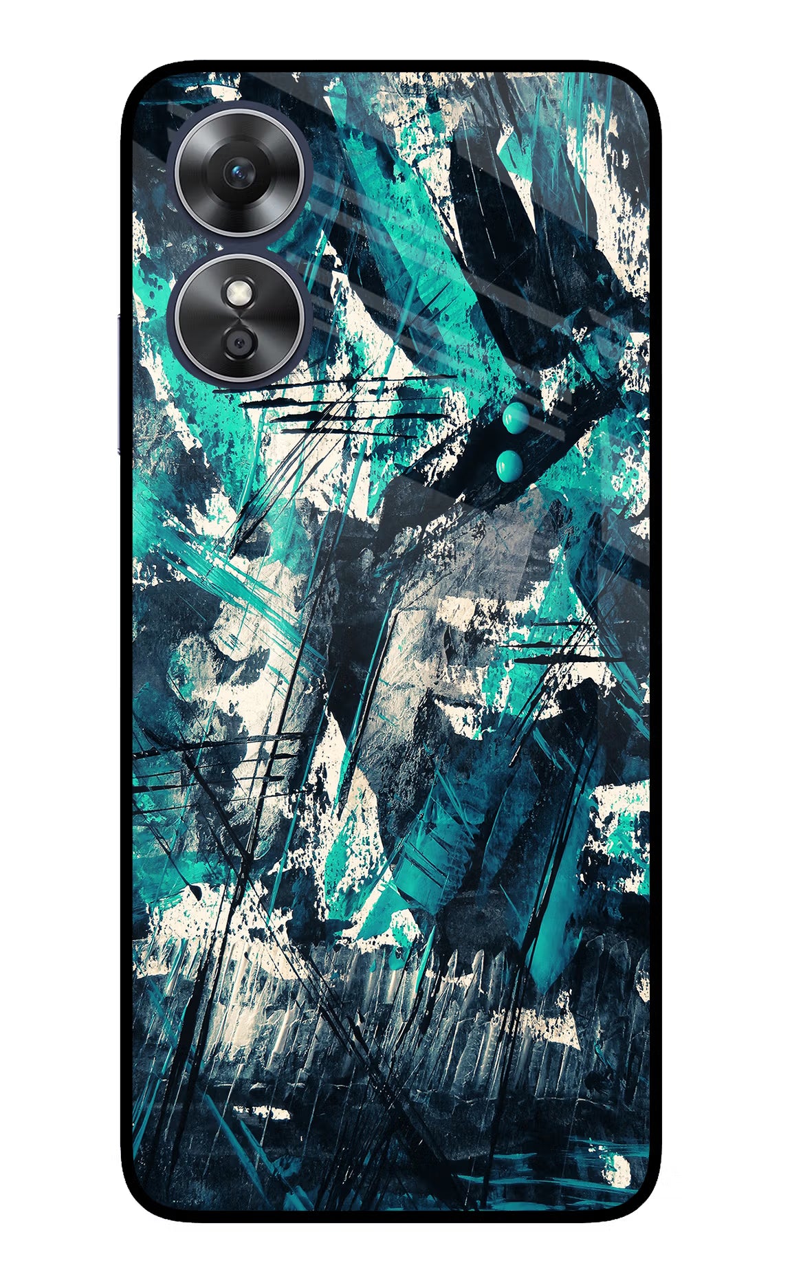 Artwork Oppo A17 Glass Case Back Cover by Casekaro
