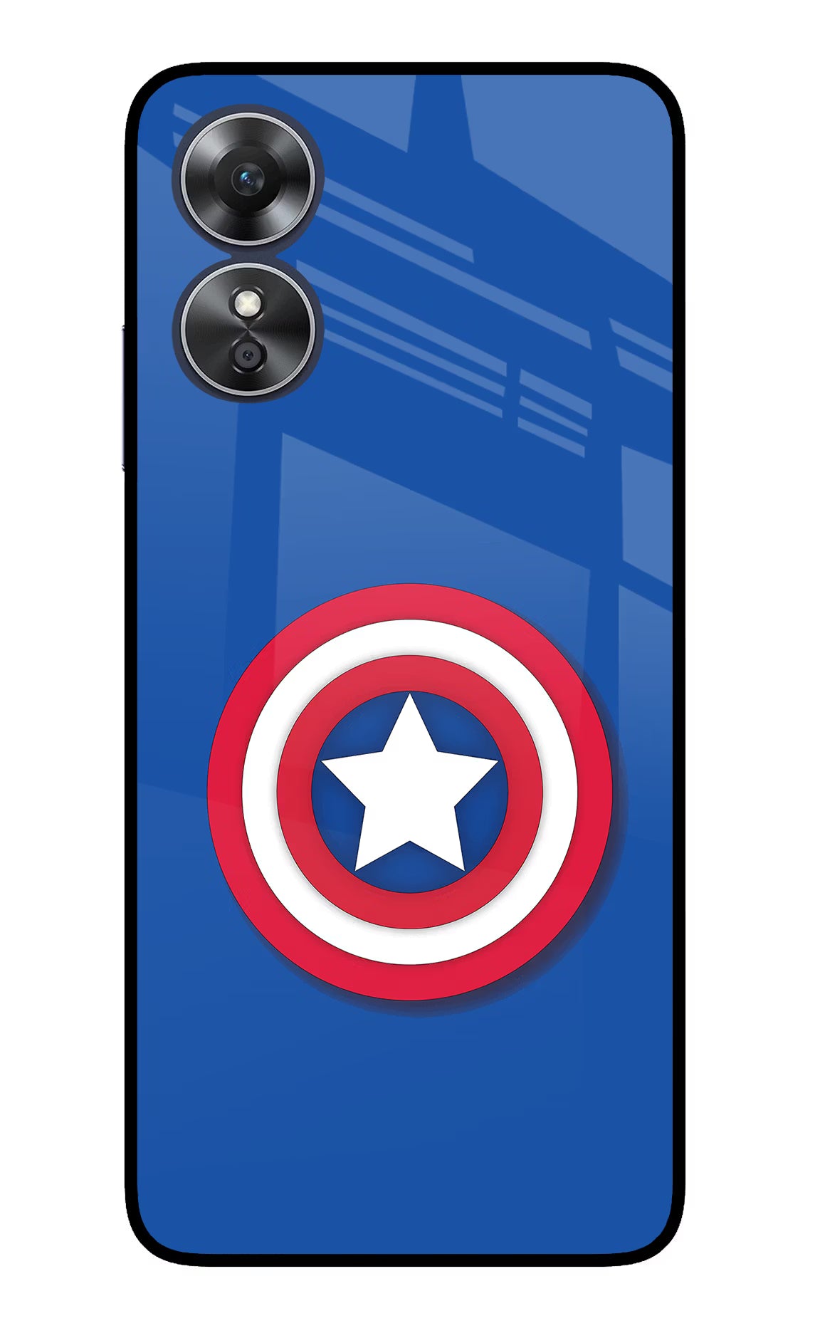 Shield Oppo A17 Glass Case Back Cover by Casekaro