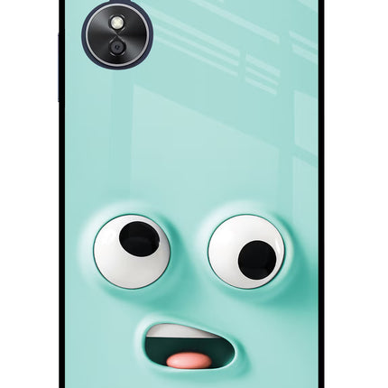 Funny Cartoon Oppo A17 Glass Case Back Cover by Casekaro