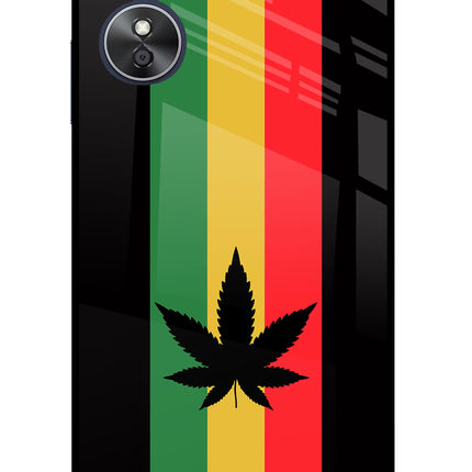 Weed Flag Oppo A17 Glass Case Back Cover by Casekaro