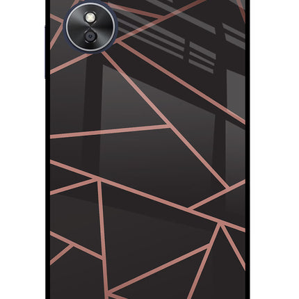 Geometric Pattern Oppo A17 Glass Case Back Cover by Casekaro