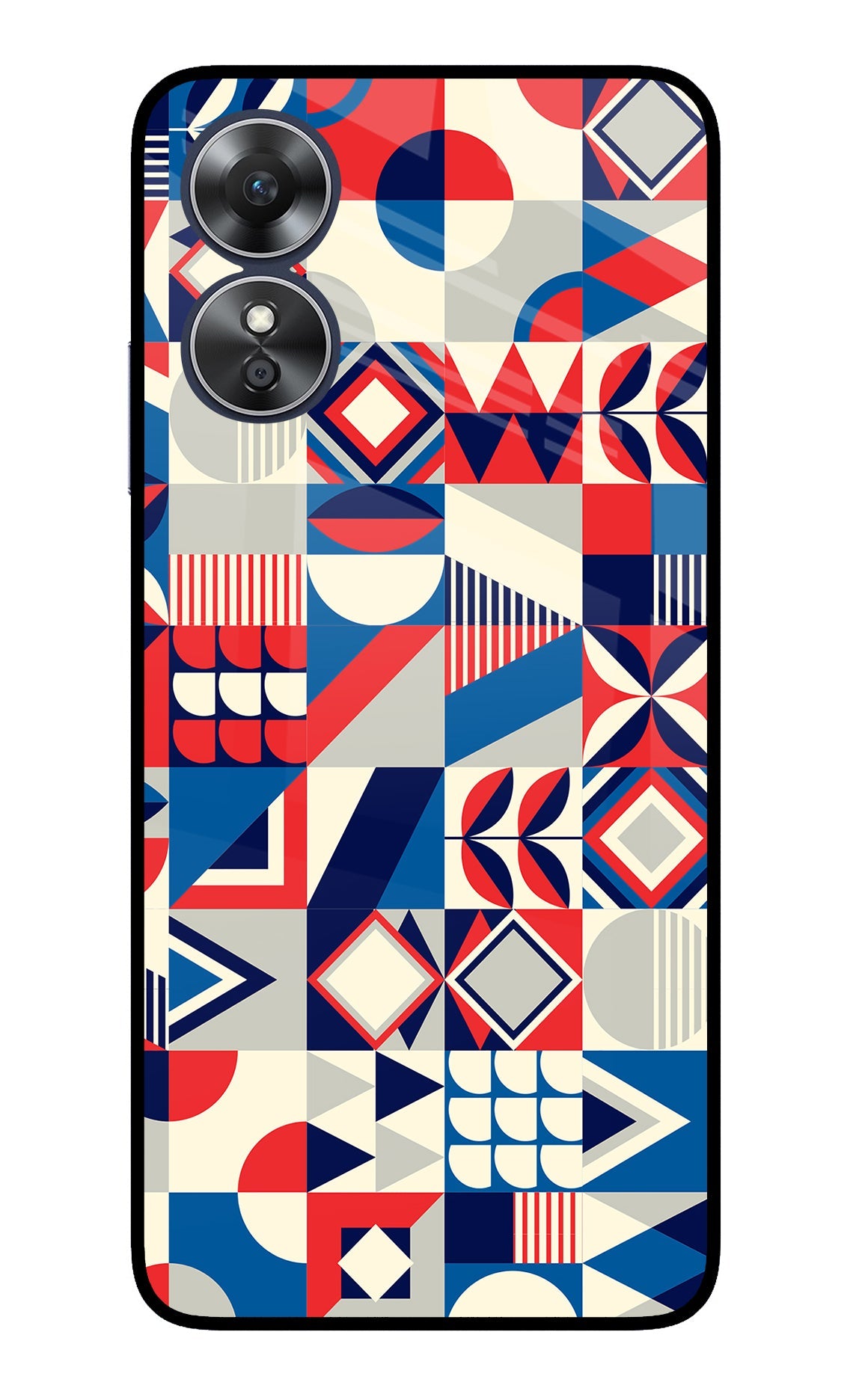 Colorful Pattern Oppo A17 Back Cover