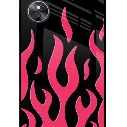Fire Flames Oppo A17 Glass Case Back Cover by Casekaro