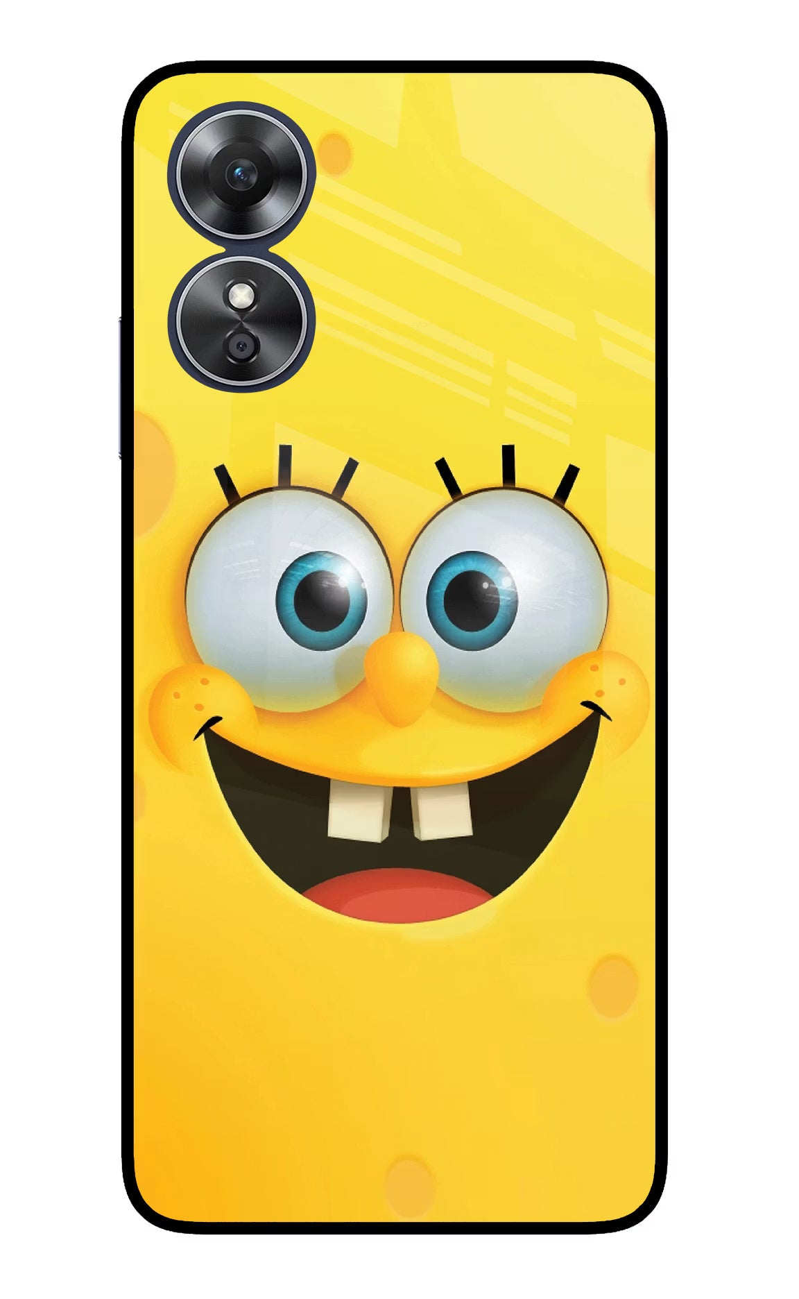 Sponge 1 Oppo A17 Glass Case Back Cover by Casekaro