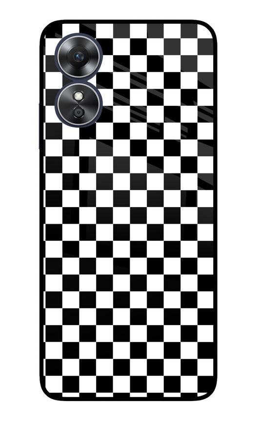 Chess Board Oppo A17 Glass Case