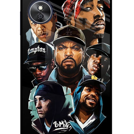 Rappers Oppo A17 Glass Case Back Cover by Casekaro