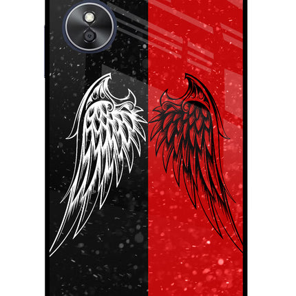 Wings Oppo A17 Glass Case Back Cover by Casekaro