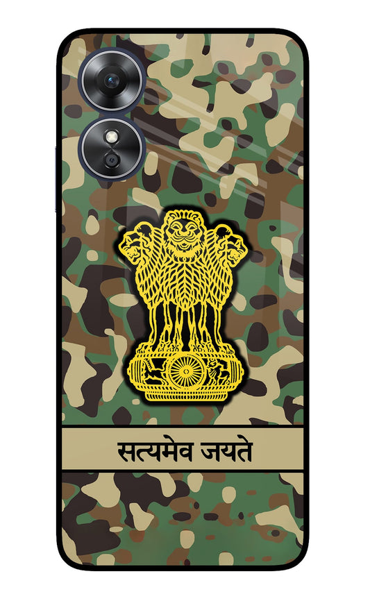 Satyamev Jayate Army Oppo A17 Glass Case