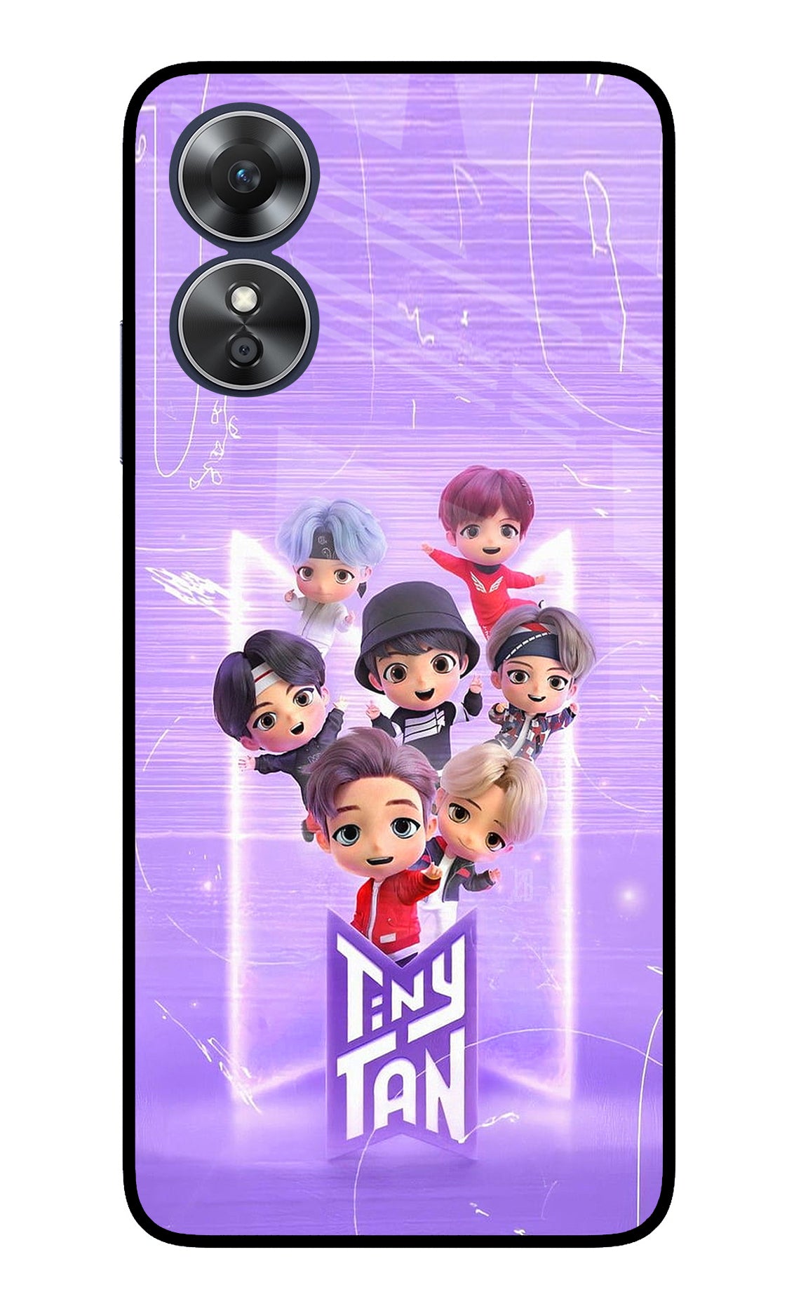 BTS Tiny Tan Oppo A17 Glass Case