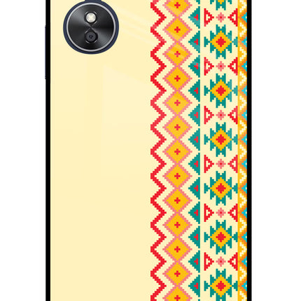 Ethnic Seamless Oppo A17 Glass Case Back Cover by Casekaro
