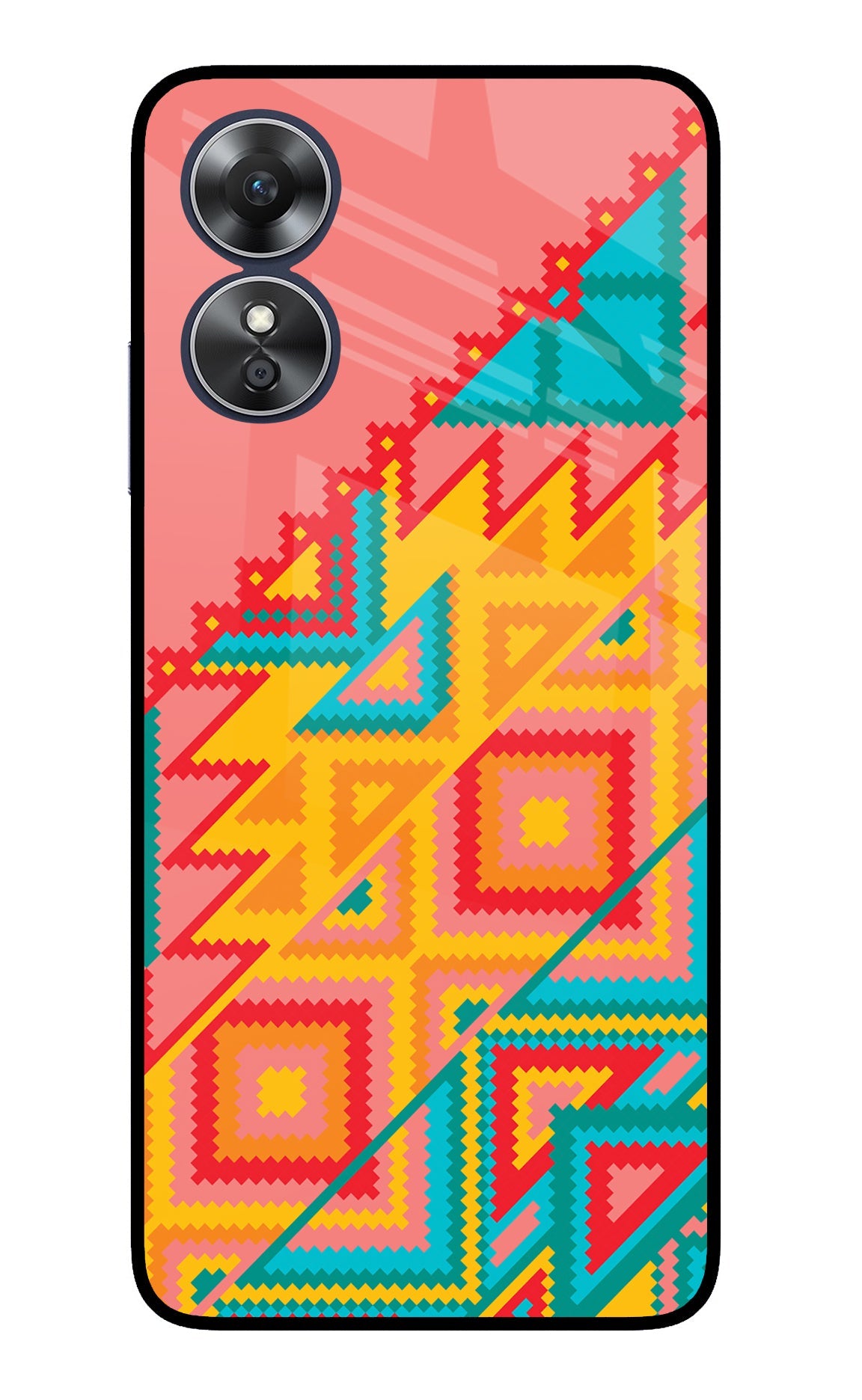 Aztec Tribal Oppo A17 Glass Case