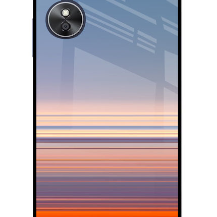 Morning Colors Oppo A17 Glass Case Back Cover by Casekaro