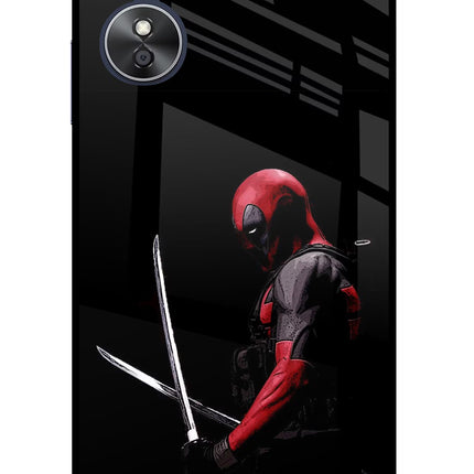Deadpool Oppo A17 Glass Case Back Cover by Casekaro