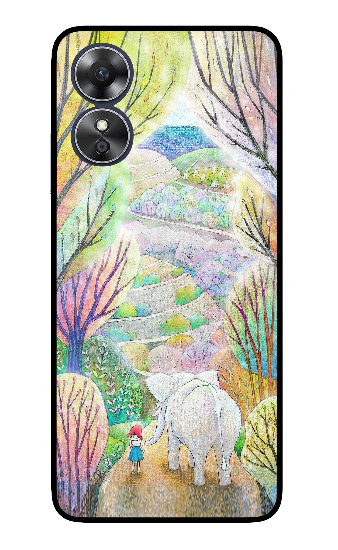 Nature Painting Oppo A17 Back Cover