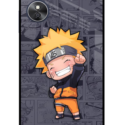 Chota Naruto Oppo A17 Glass Case Back Cover by Casekaro