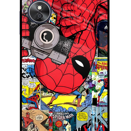 Spider Man Oppo A17 Glass Case